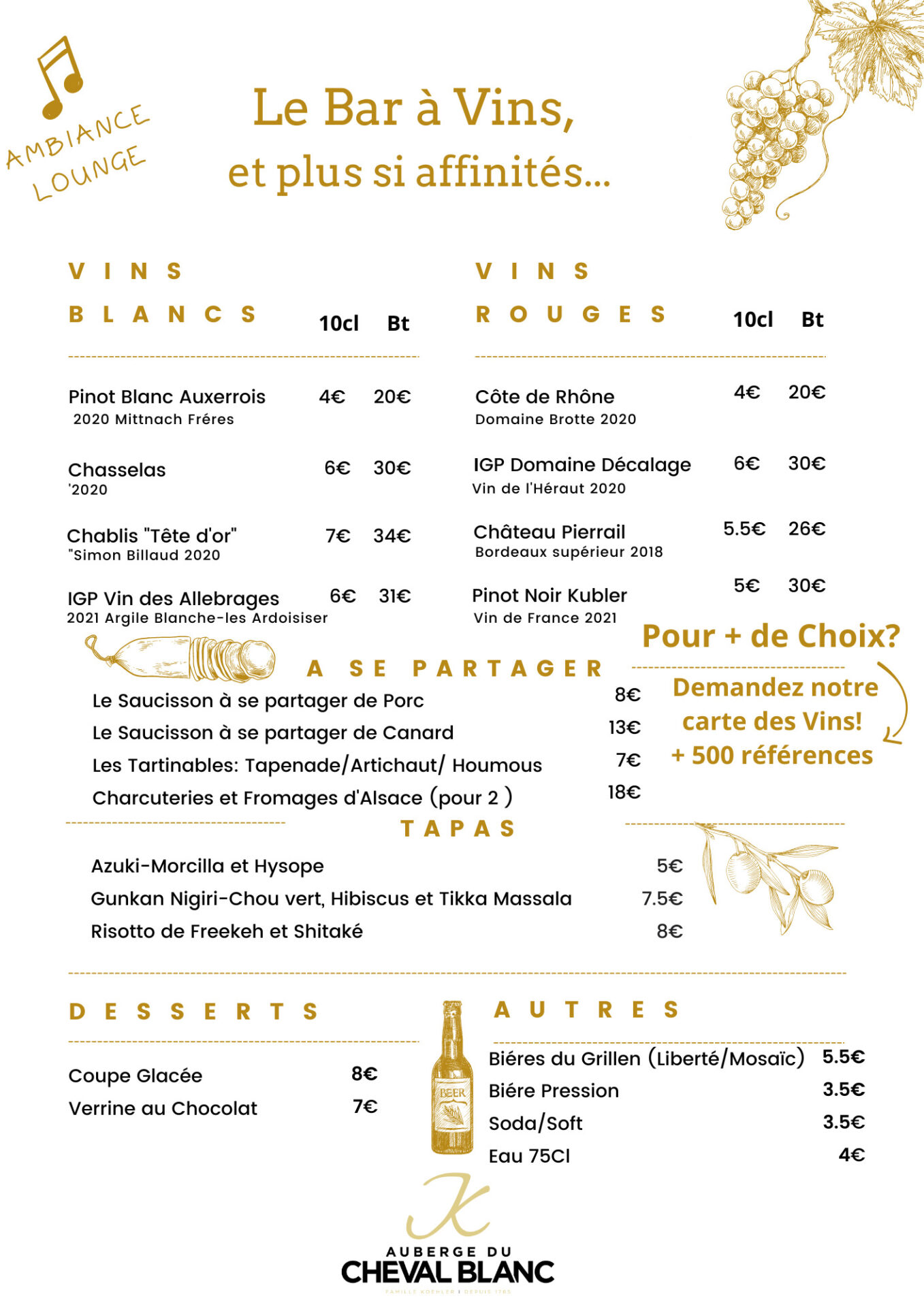Hôtel (-restaurant) Au Cheval Blanc - Alsace Wine Route